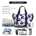 thumbnail image 4 of Travel Duffle Bag Blueberry Print white Travel Tote Bags Carry on Luggage Waterproof Weekender Bags with Top Handle Adjustable Shoulde Strap for Travel Gym, 4 of 5