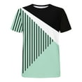 thumbnail image 5 of Yanghang Tops Men Mens T-Shirts Men's Casual Short Sleeved Geometric Printed Round Neck Off Shoulder Top Shirts For Men, 5 of 5