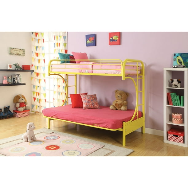 Found a great deal or code? twin full futon bunk bed yellow metal tube yellow