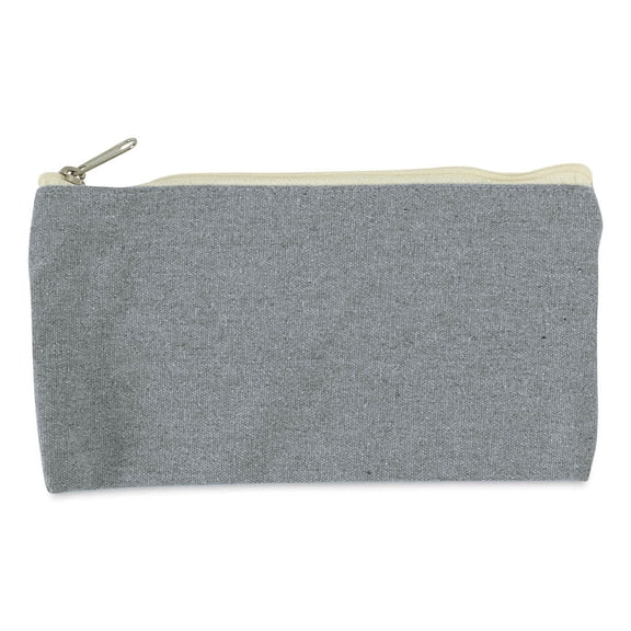 Harvest Import Recycled Canvas Zipper Pouch - 5"L × 9¼"W