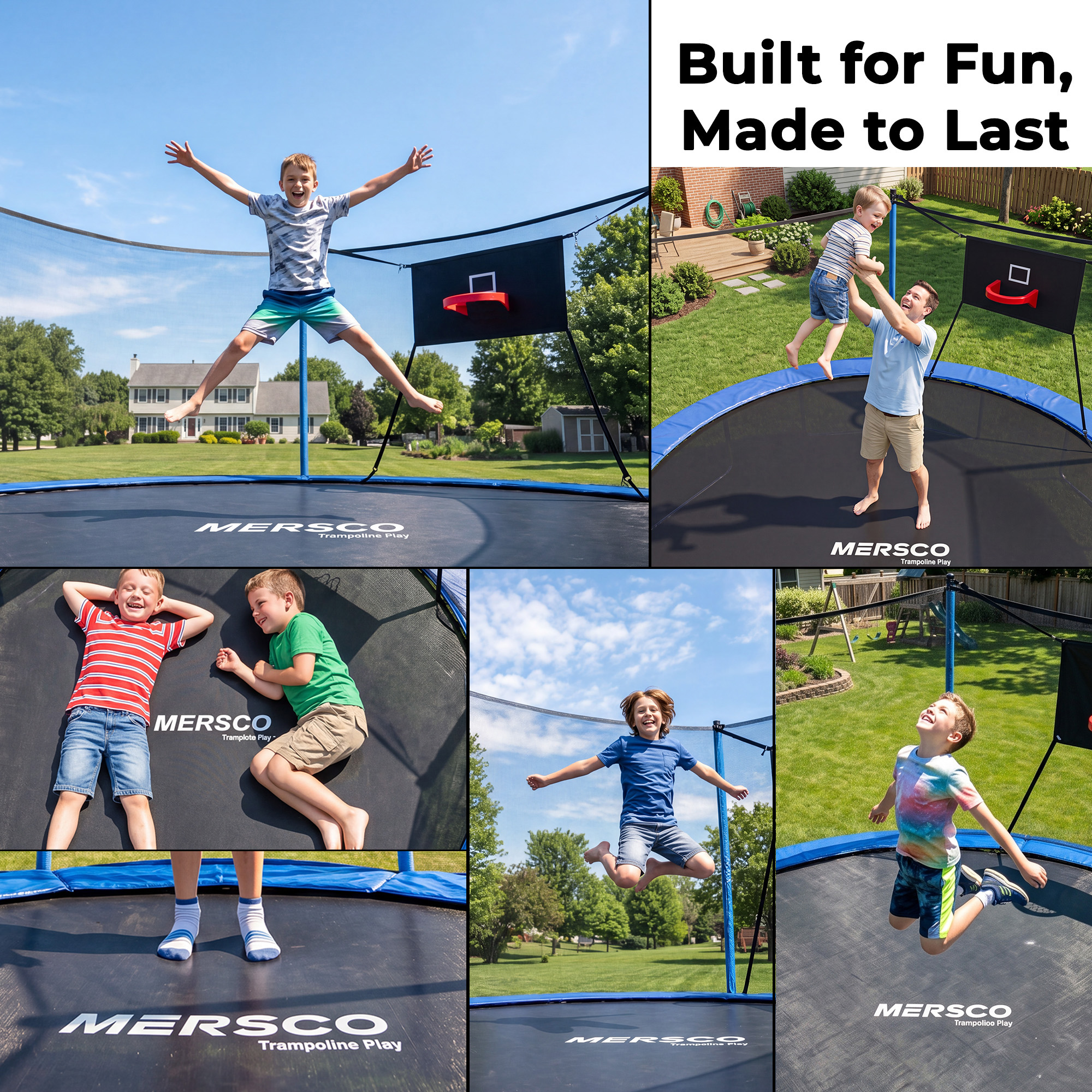 Mersco 14-Foot Trampoline with Safety Net photo 4