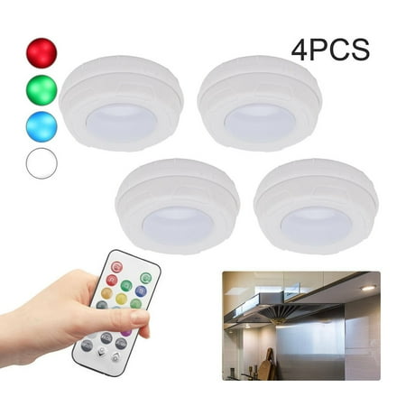 

Zeeyh Under Cabinet Lights Mini Smart Creative One Drag Four Tap Corridor Remote Control Night Light (White)