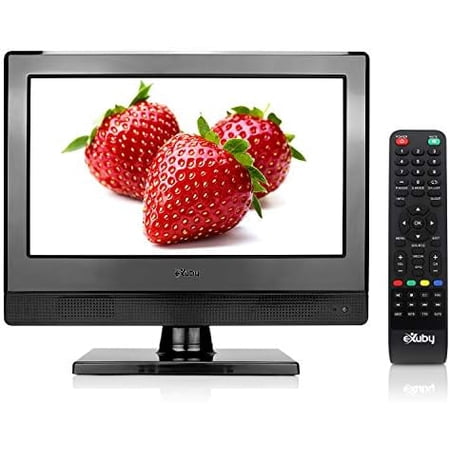 eXuby Small TV - Perfect Kitchen TV - 13.3 inch LED TV - Watch HDTV Anywhere - for Kitchen tv, RV tv, Office tv & More - Free HD Local Channels - Small HD TV - USB, HDMI, RCA, RF & More