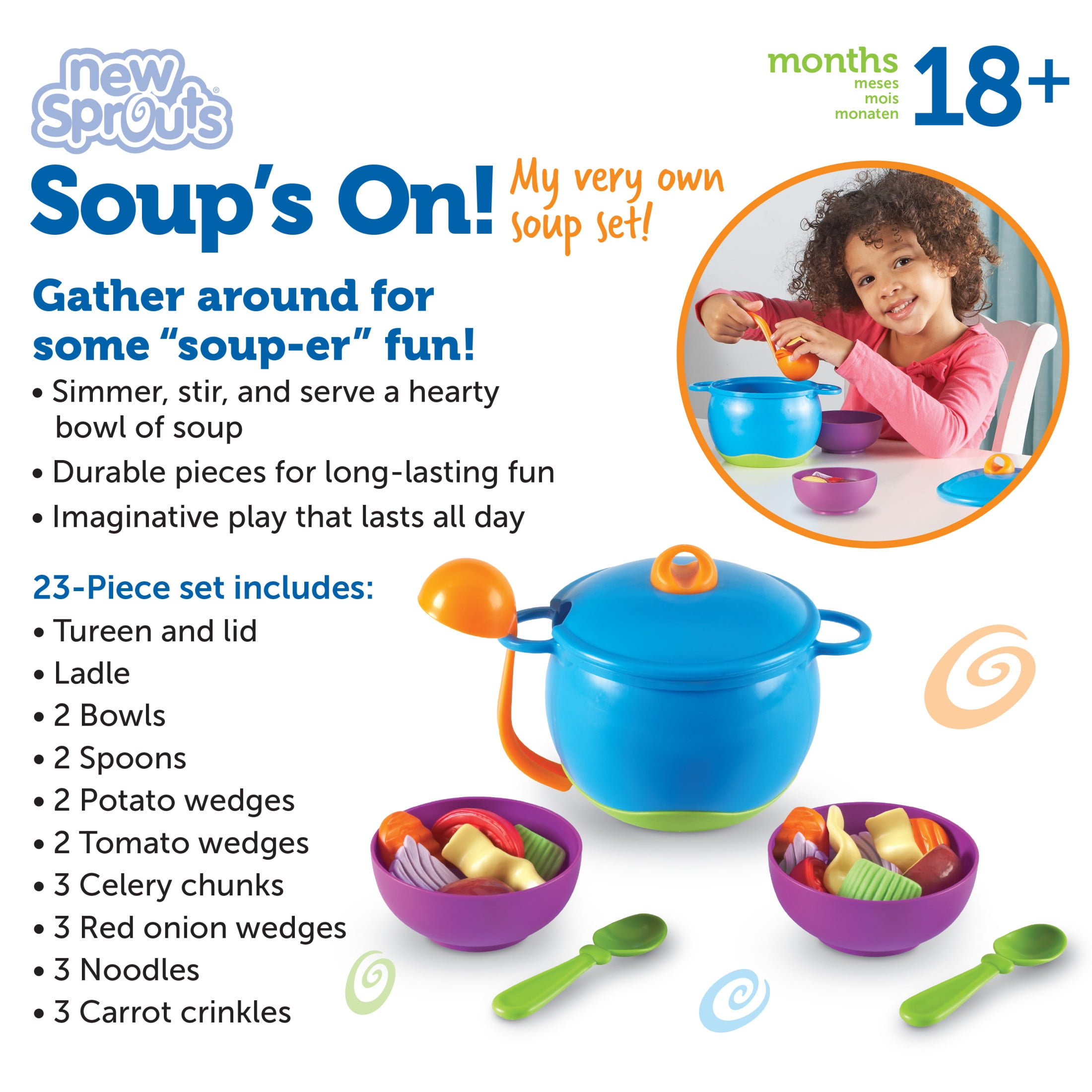 Learning Resources New Sprouts Soup's On!, Pretend Play Food, Ages
