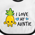 thumbnail image 4 of Inktastic I Love My Auntie with Pineapple Boys Baby Bib, 4 of 4