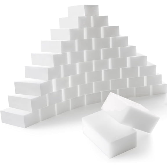 100 Pack Magic Sponges Eraser, Multi-Functional Household Cleaning Melamine Sponge Foam for Kitchen, Bathroom, Sink, Bathtub, Shoes, Wall
