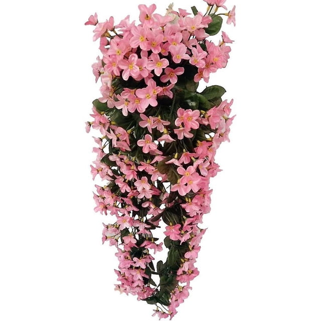 2 racimos de pétalos de flores artificiales colgantes, flores artificiales colgantes de glicina para la decoración del hogar de la boda (rosa claro) Sincero Electrónica