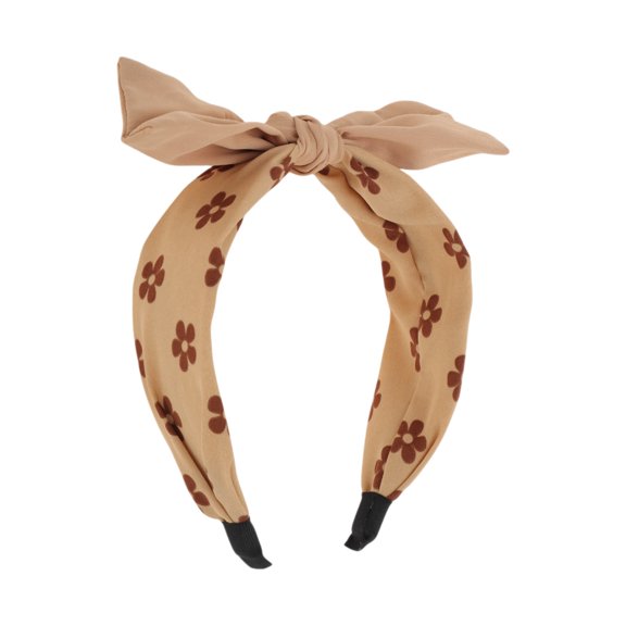 Unique Bargains 1 Pc Exquisite Bow Headbands for Women Light Brown