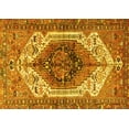 thumbnail image 1 of Ahgly Company Machine Washable Indoor Rectangle Persian Yellow Traditional Area Rugs, 7' x 9', 1 of 4