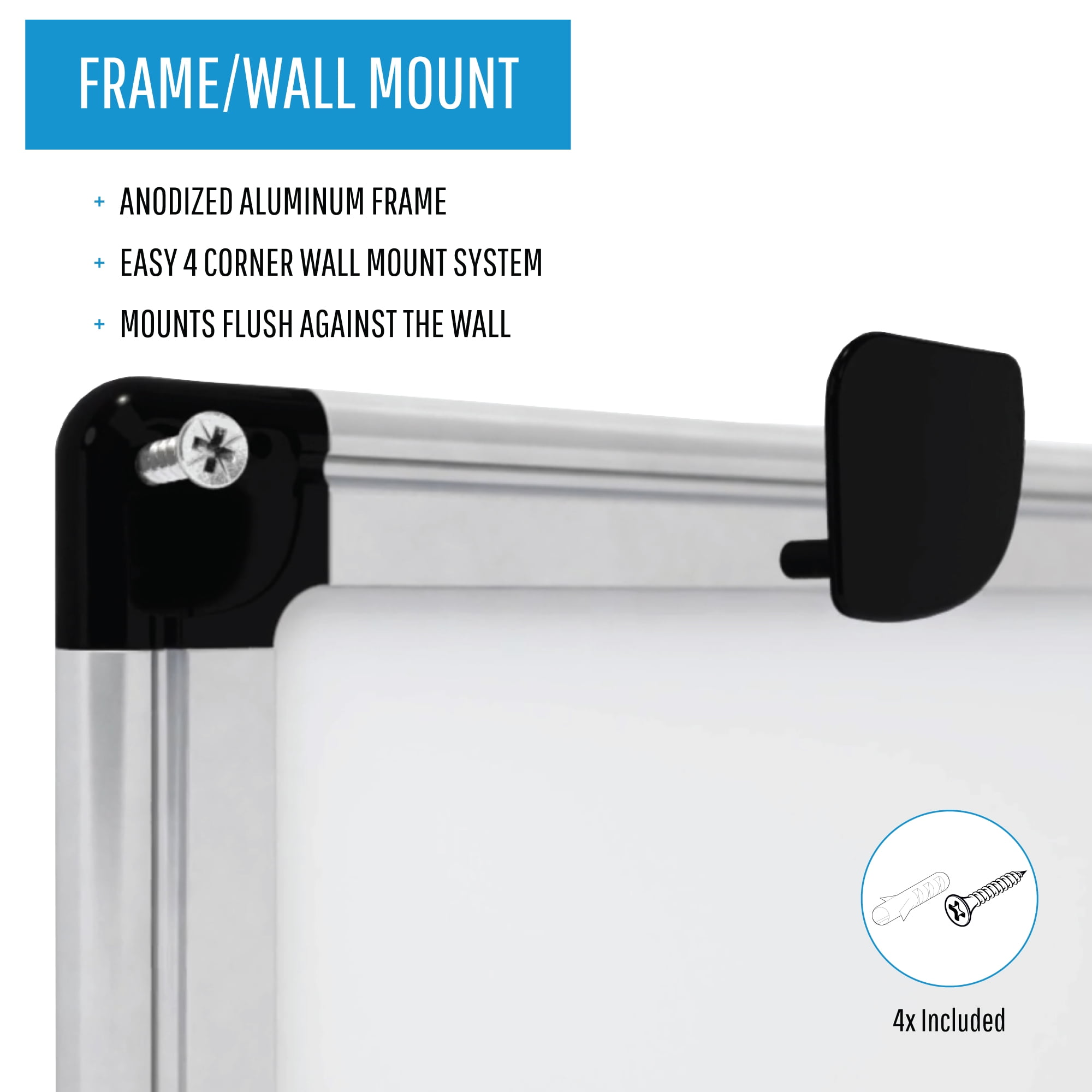 MasterVision MA0312170MV Value Melamine Dry Erase Board, 24 x 36, White, Aluminum Frame