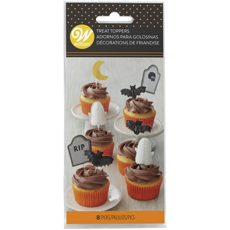 Wilton Treat Toppers 8/Pkg-Icon- Bat, Ghost, Tombstone