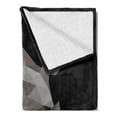 thumbnail image 2 of Animal Soft Flannel Fleece Blanket, Animal with an Angular Design on Dark Toned Background Abstract Illustration, Cozy Plush for Indoor and Outdoor Use, 70" x 90", Grey Charcoal Grey, by Ambesonne, 2 of 5