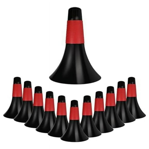 12 Pcs Sports Training Cones 9 Inch Agility Plastic Skating Marker Cones for Kids Football Basketball Practice Red