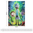 thumbnail image 2 of Manta de Rick & Morty de varios tamaños, súper suave, de tela con superficie vertical, acogedora y cálida, adecuada para cama, sofá, camping, viajes, para todas las estaciones, ligera y compacta, 40, 2 of 8
