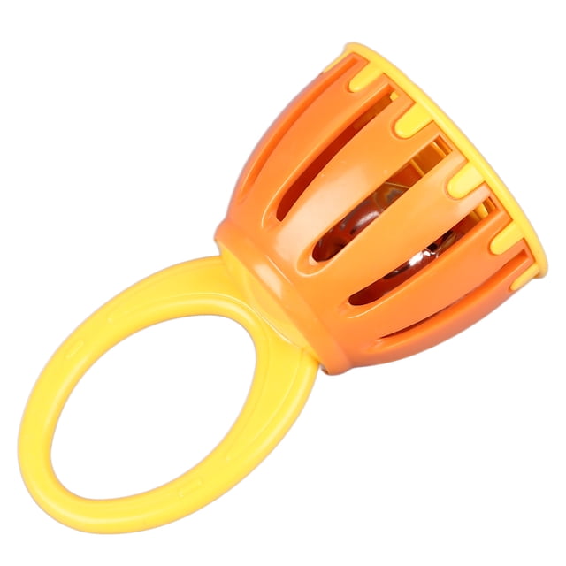 Handled Cage Bell Babies Children Oval Rattle Orff Plastic Kids Music Percussion Instrument Toy For Child Baby Brain Game