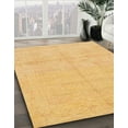 thumbnail image 3 of Ahgly Company Machine Washable Indoor Square Abstract Saffron Yellow Area Rugs, 8' Square, 3 of 7