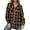 D-Yellow, variant on Plaid Shirt for Women Oversized Flannel Long Sleeve Shirts Casual Button Down Blouse Tops with Pockets