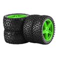 thumbnail image 2 of Milaget 4 Pieces RC Wheel Rim and Tires Spare for 1/10 Model Buggy Vehicles Modification Green, 2 of 7