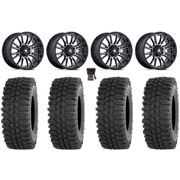 MSA ThunderLips 15" Wheels Machined 32" BDC Tires Can-Am Commander Maverick Renegade Outlander Defender