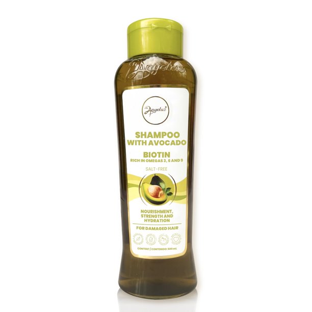 Anyeluz Champú Hidratante de Aguacate Enriquecido con Omega 3 6 9 y Biotina Repara y protege las fibras capilares dañadas Mejora el brillo del cabello y protege del daño solar