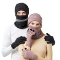 thumbnail image 3 of Conjunto de cuatro piezas de guantes, bufanda, gorro y máscara para amantes del otoño y el invierno de Europa y América, 3 of 6