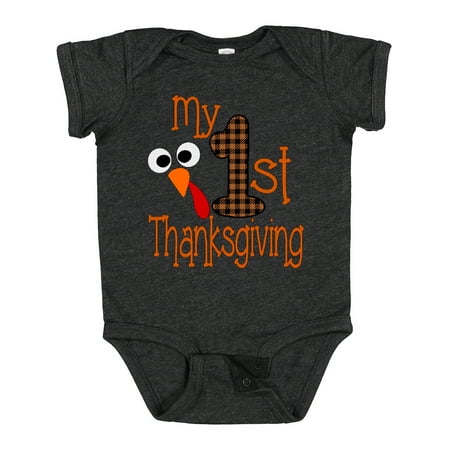 

Inktastic Plaid 1st Thanksgiving Turkey Boys or Girls Baby Bodysuit
