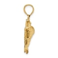 thumbnail image 2 of 10k Yellow Gold Bass Pendant for Men and Women, Detailed Fish Necklace Symbolizing Strength and Patience, Angler Jewelry for Nature Lovers, Outdoor Fishing and Hunting Accessory, 2 of 6