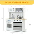 thumbnail image 4 of Play Kitchen para Kids cm de Profundidade Madera Kids Play Kitchen Playset Chef Pretend Play Set para Toddlers con Real Lights & Sounds Boys, 4 of 7
