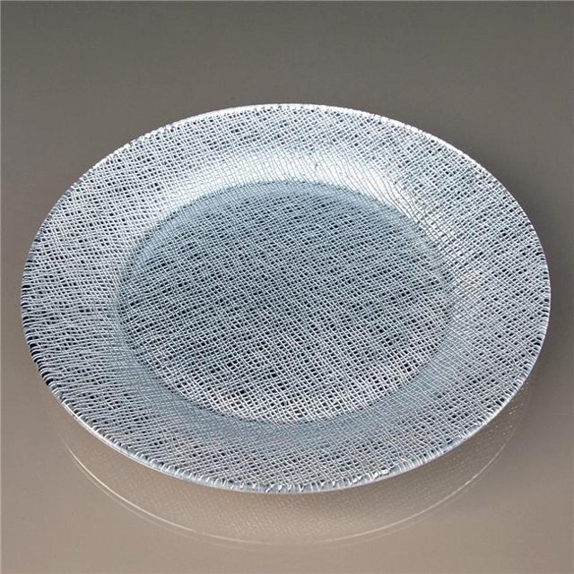 Grenade Rouge 0992-2 Assiette de Dîner en Verre Doré de 11 Po et 44; Argent