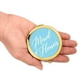thumbnail image 3 of Koyal Wholesale Gold Compact Mirror Maid of Honor Wedding Gift, Light Baby Blue, 1-Pack, 3 of 5