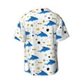 thumbnail image 2 of Vsdgher Party Shark Cute Print Men's Wrinkle Free Untucked Cuban Shirt Business Casual Button Down Shirts Short Sleeve Shirt, 2 of 7