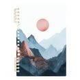 thumbnail image 7 of FORMRS 1-Subject Spiral Notebook 8" x 5" College Ruled 60 Refillable Sheet A5 Hard Cover, Art Mountain and Sun Pattern, 7 of 7