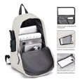 thumbnail image 3 of Mochila escolar Kikigoal CMF-9003BB color beige diseño lisa 32L, 3 of 6