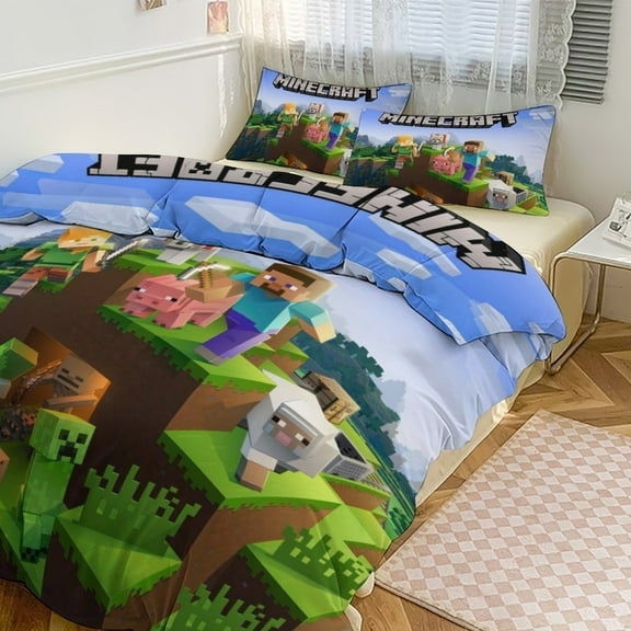 Fortnite Bedding Sets Twin Queen King Size Game Printed Bed Set 3Pcs Duvet Cover Bedroom Decor for Boys Girls Adult Gift 1Comforter 2 Pillowcases