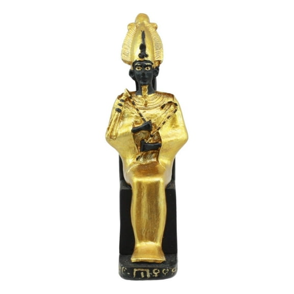 Ebros Egyptian Classical Deities Miniature Figurine Gods Of Egypt Dollhouse Miniature Statue Legends Of Ancient Egypt Educational Sculpture Collectible (Osiris Seated On Throne)