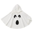 thumbnail image 4 of FYDUU Toddler Boys Girls Halloween Ghost Face Print Poncho Cape Hooded Top Cute Child Clothes Fancy Party Dress-Up Outfit, 4 of 6