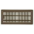 thumbnail image 6 of Imperial 4-inch x 10-inch Chocolate Steel Painted Louvered Floor Register, Powder-coated, with Plastic Boot, 1-way, 6 of 8