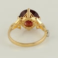 thumbnail image 2 of KIRAN FINE JEWEL Round Red Garnet Solitaire Ring Yellow Gold Plated 925 Sterling Silver Women Gemstone Statement Jewelry Gift For Her, 2 of 5
