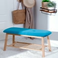 thumbnail image 4 of StorageWorks Tufted Fabric Bench Ottoman Bench, Blue, 4 of 6