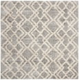 thumbnail image 3 of SAFAVIEH Berber Zachary Geometric Shag Area Rug, Gray/Cream, 3'3" x 3'3" Square, 3 of 13