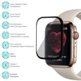 thumbnail image 3 of Tech Armor 3D Curved Edge Glass Screen Protector Designed for Apple Watch Series 4 / Series 5 40mm Black [1-Pack], 3 of 6
