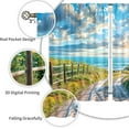 thumbnail image 2 of Beach Sea Ocean Kitchen Curtains Summer Ocean Short Tier Curtain for Kitchen Country Short Cafe Tier Curtains Decor for Living Dining Bathroom Room Seascape Hawaiian Theme 2 Panels Set 26"x 36", 2 of 6
