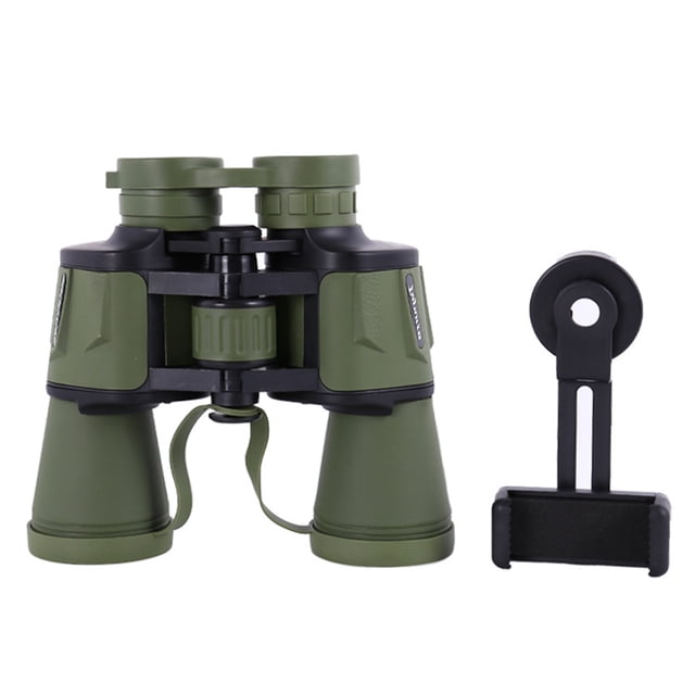 Binoculares de alta potencia 20x50 Binoculares HD profesionales/diarios a prueba de agua, adecuados para observación de aves para adultos, viajes, caza, fútbol Lente BAK4 prisma FMC, con adaptador