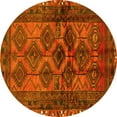 thumbnail image 1 of Ahgly Company Machine Washable Indoor Round Persian Yellow Traditional Area Rugs, 8' Round, 1 of 4