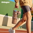 thumbnail image 5 of Sidagar 26 fl oz Stainless Steel Insulated Water Bottle with Handle, Leakproof Straw Lid, Leopard Print, 5 of 10