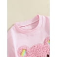 thumbnail image 6 of Nygoyerh Toddler Baby Girls Summer Cute Outfits Short Sleeve Fuzzy Bear Embroidery Tops with Elastic Waist Shorts 2Pcs Infant Shorts Sets for Casual Daily 0-3 Years, 6 of 9