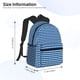thumbnail image 2 of Easygdp Blue Gingham Mochila Casual para Portátil, Mochila para Escuela, Viajes, Negocios, 2 of 6