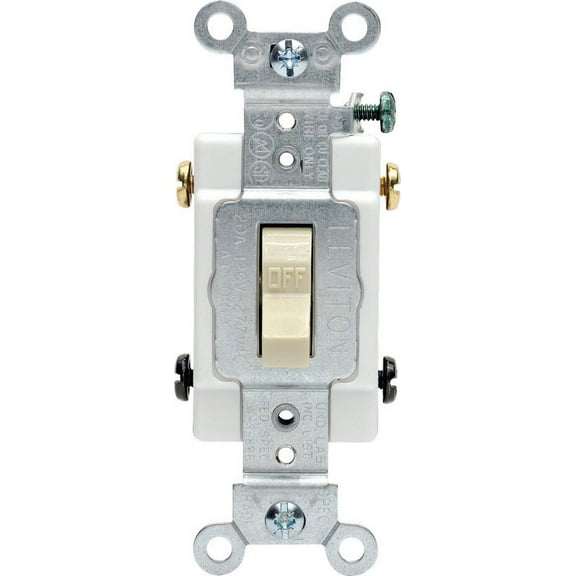 Leviton S03-CS220-2IS 20 Amp Ivory Commercial Grade AC Quiet Switch Toggle