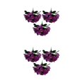 thumbnail image 3 of Matsuzay 3 piezas de flores artificiales con ramo de plantas de pensamiento de hoja verde para el hogar Type4 NO4, 3 of 6