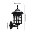thumbnail image 2 of Solar Wall Sconce Outdoor with Vintage Lantern Design, 1-Light, Black Metal, for Patio and Garden, Outdoor Wall Lantern, 2 of 4